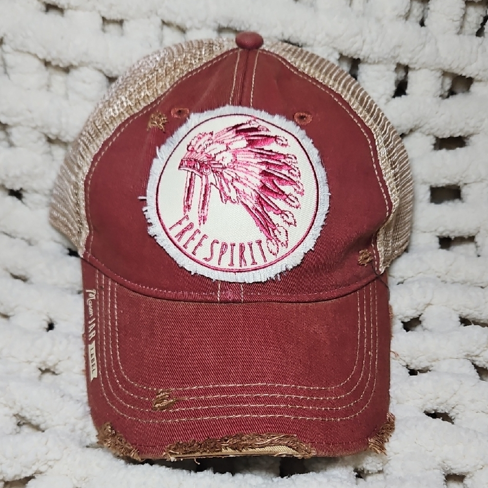 Mason Jar Label Free Spirit Snap Back Trucker Hat New